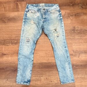 Scotch & Soda Light Blue Distressed Ralston Jeans